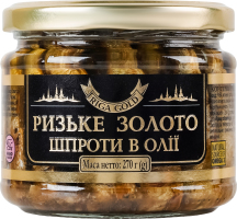 Шпроты в масле Ризьке золото с/б 270г