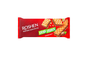 Вафли Hazelnut Extra Crunch Wafers Sandwich Roshen м/у 142г
