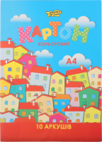 Набір картону кольорового А4 10ар.Тетрада
