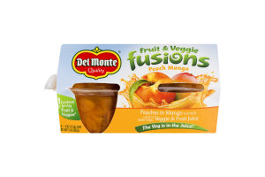 Del Monte Fruit & Veggie Fusions Cups Peach Mango - 4 CT