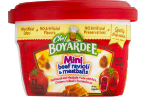Chef Boyardee Mini Beef Ravioli with Meatballs