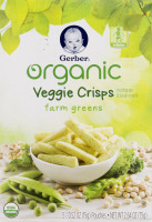Gerber Organic Veggie Crisps Farm Greens - 5 CT