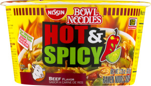 Nissin Bowl Noodles Hot & Spicy Beef Flavor