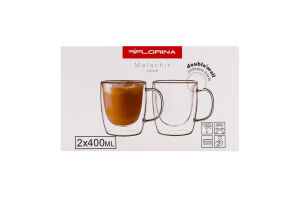 Склянки з ручкою, 2 шт МалахітFLORINA 400 мл арт. 3K6657 И648