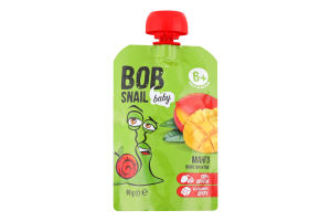 Пюре для детей от 6мес фруктовое Манго Baby Bob Snail д/п 90г