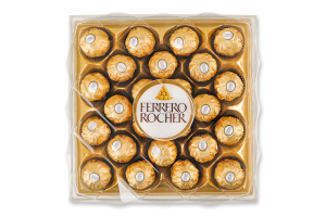 Конфеты вафельные покрытые молочным шоколадом и измельченными лесными орехами с начинкой Ferrero Rocher п/у 300г