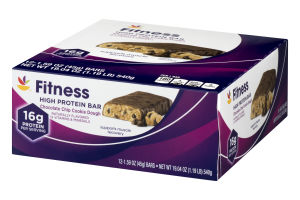 Ahold Fitness High Protein Bar Chocolate Chip Cookie Dough - 12 CT