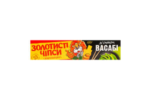 Чипсы картофельные со вкусом васаби Золотисті к/у 100г