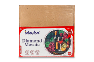 Набор с алмазной мозаикой d19см Ideyka 1шт в ассорт