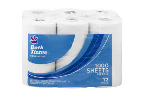 Ahold Bath Tissue Long Lasting - 12 CT