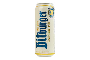 Пиво 0.5л 4.8% светлое фильтрованное пастеризованное Premium Pils Bitburger ж/б
