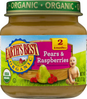 Earth's Best Organic Stage 2 Pears & Raspberries