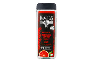 Гель-шампунь для мужчин 4в1 Blood orange&Saffron Le Petit Marseillais 400мл