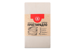 Простыня бежевая 180х215см №1471093 ТМ "1" 1шт