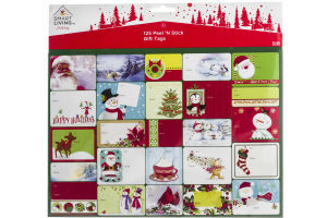 Smart Living Holiday Peel 'N Stick Gift Tags - 125 CT