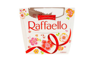 Цукерки хрусткі у кокосовій стружці з цілим мигдальним горіхом Raffaello к/у 150г