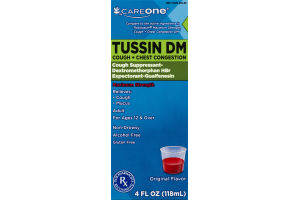 CareOne Tussin DM Cough + Chest Congestion Original