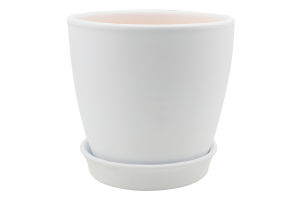 Горщик білий матовий кераміка 13*12*1см Духм'яна піч