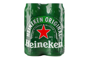 Пиво 4х500мл 5% светлое фильтрованное пастеризованное Original Heineken м/у