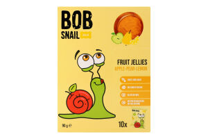 Мармелад фруктовый Яблоко-груша-лимон Jelly Bob Snail к/у 10х9г