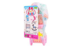 Іграшка Пупс з візочком горщиком пляшечкою та пустушкою LE566H-11A Шантоу