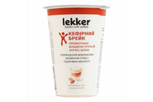 Напій кефірний 1,5% жиру з наповнювачем фруктовим "Карамельне лате", ТМ "LEKKER"
