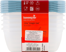 Комплект ємностей для морозилки прямокутних 0.5л №3012 Polar Keeeper 5шт