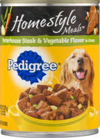 Pedigree Food For Dogs Homestyle Meals Porterhouse Steak & Vegetable Flavor In Gravy