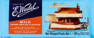 Шоколад молочний з наповненням зі смаком крем-брюле E.Wedel м/у 289г