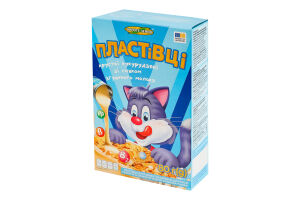 Пластівці кукурудзяні глазуровані цукровою глазур'ю зі смаком згущеного молока Казка Золоте Зерно к/у 80г