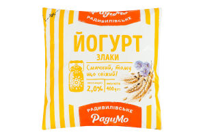 Йогурт 2% Злаки РадиМо м/у 400г