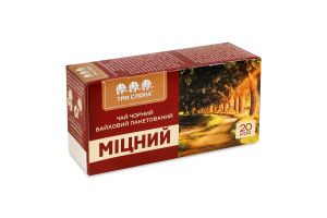 Чай чёрный байховый мелкий купажированный Крепкий Три слона к/у 20х1.5г
