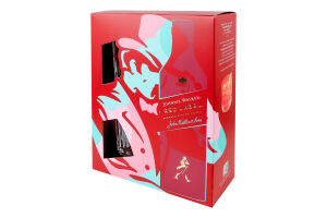 Набір Віскі 0.7л 40% Red label + 2 склянки Johnnie Walker к/у 3шт