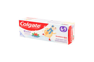 Паста зубная для детей 6-9лет со вкусом клубники и мяты Colgate 60мл
