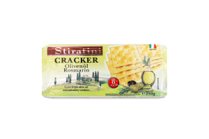 Крекери з олівковою олією першого віджиму та розмарином Stiratini м/у 250г