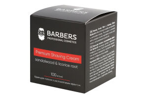 Крем д/гоління Sandalwood-Licorice Root з заспокійливим ефектом 100мл коробка Barbers