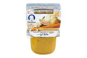 Gerber 3rd Foods Autumn Vegetable & Turkey Dinner with Lil' Bits - 2 CT