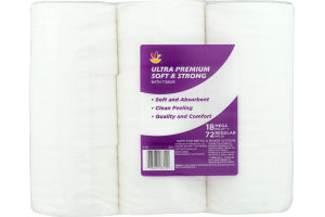 Ahold Ultra Premium Soft & Strong Bath Tissue - 18 CT