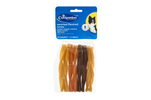Companion Dog Twists Assorted Flavored Carrot, Chicken, Pumpkin, Sweet Potato 5 Inch - 8 CT