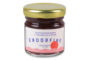 Джем полуничний з ревенем та м'ятою Endorfine с/б 44г