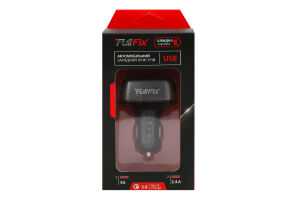 Пристрій зарядний д/автомобіля 3А/2.4А 2 USB ФуллФікс