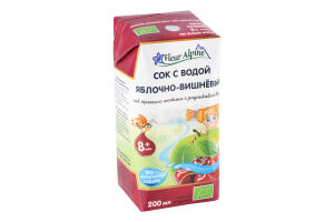 Сік для дітей від 8міс з водою Яблучно-вишневий Fleur Alpine т/п 200мл