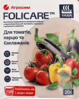 Добриво мінеральне д/томатів перців та баклажанів 20г Folicare