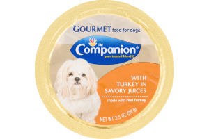 Companion Gourmet Food for Dogs with Turkey