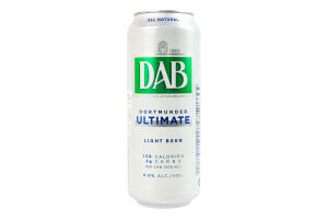 Пиво 0.5л 4% светлое фильтрованное пастеризованное Ultimate DAB ж/б
