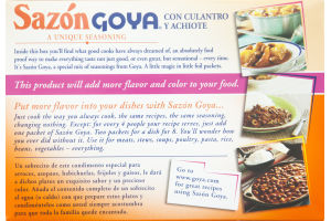 Goya Sazon Coriander & Annatto Seasoning