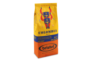 Кава Colombia моносорт в зернах смажена 225г м/у Bristot