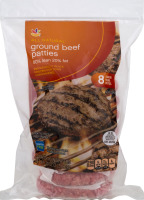 Ahold All Natural Ground Beef Patties 80% Lean 20% Fat - 8 CT