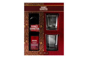 Набор Виски 0.7л 40% + 2 стакана Hankey Bannister к/у