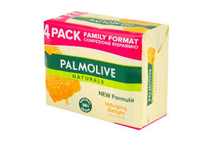 Мыло твердое Молочко и мед Indulging delight Naturals Palmolive 4х90г